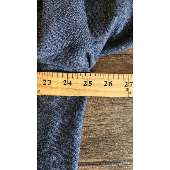 Jos A Bank Mens 50R Navy Blue Linen Wool Blend 2 Button Sport Coat Blazer Jacket - Picture 7 of 10